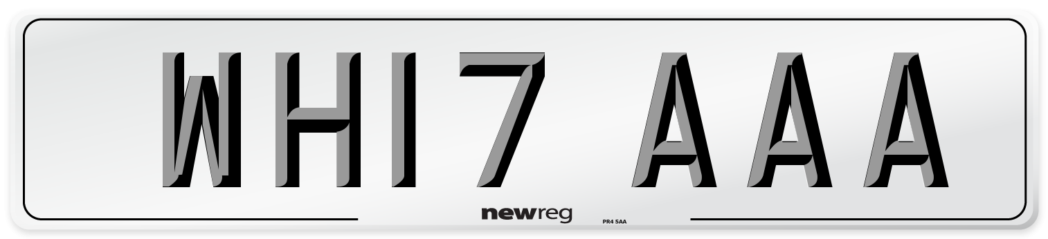 WH17 AAA Number Plate from New Reg